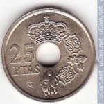 25 песет 2000 г. Испания(10) -411.6 - аверс