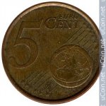 5 центов 2000 г. Испания(10) -411.6 - аверс