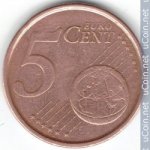 5 центов 2004 г. Испания(10) -411.6 - реверс