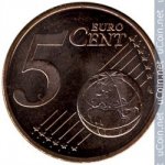 5 центов 2010 г. Испания(10) -411.6 - аверс