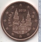 5 центов 2015 г. Испания(10) -411.6 - реверс