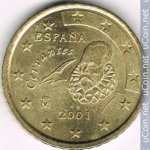 50 центов 2001 г. Испания(10) -411.6 - реверс