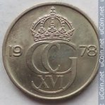25эре 1978 г. Швеция(31) - 130.6 - реверс