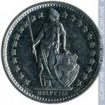 1/2 франка 1972 г. Швейцария(25) -71.1 - реверс