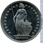 2 франка 2008 г. Швейцария(25) -71.1 - реверс