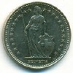 1 франк 1986 г. Швейцария(25) -71.1 - реверс
