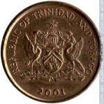1 цент 2001 г. Тринидад и Тобаго(22) - 8.4 - аверс