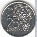 25 центов 1999 г. Тринидад и Тобаго(22) - 8.4 - реверс
