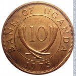 10 центов 1975 г. Уганда(23) - 44.3 - аверс