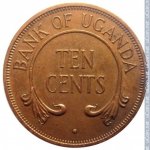 10 центов 1975 г. Уганда(23) - 44.3 - реверс