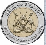 1000 шиллингов 2012 г. Уганда(23) - 44.3 - аверс