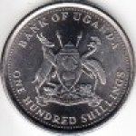 100 шиллингов 2008 г. Уганда(23) - 44.3 - реверс