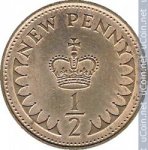 1/2 пенни 1971 г. Великобритания(5) -1989.8 - аверс