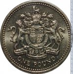 1 фунт 1983 г. Великобритания(5) -1989.8 - реверс