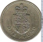 1 фунт 1988 г. Великобритания(5) -1989.8 - реверс