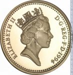 1 фунт 1994 г. Великобритания(5) -1989.8 - аверс