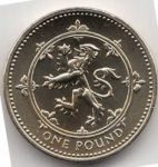 1 фунт 1999 г. Великобритания(5) -1989.8 - аверс
