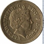 1 фунт 2000 г. Великобритания(5) -1989.8 - аверс
