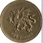1 фунт 2000 г. Великобритания(5) -1989.8 - реверс