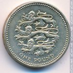 1 фунт 2002 г. Великобритания(5) -1989.8 - реверс