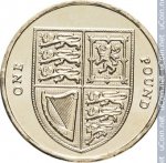 1 фунт 2008 г. Великобритания(5) -1989.8 - реверс