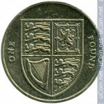 1 фунт 2010 г. Великобритания(5) -1989.8 - реверс