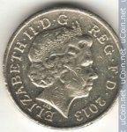 1 фунт 2013 г. Великобритания(5) -1989.8 - аверс