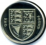  1 фунт 2015 г. Великобритания(5) -1989.8 - реверс