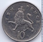 10 пенсов 2008 г. Великобритания(5) -1989.8 - реверс
