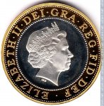 2 фунта 1998 г. Великобритания(5) -1989.8 - аверс