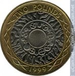 2 фунта 1999 г. Великобритания(5) -1989.8 - аверс