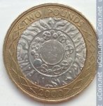 2 фунта 2000 г. Великобритания(5) -1989.8 - аверс