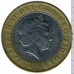2 фунта 2001 г. Великобритания(5) -1989.8 - аверс