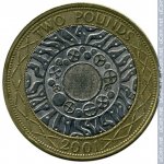 2 фунта 2001 г. Великобритания(5) -1989.8 - реверс