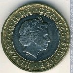 2 фунта 2001 г. Великобритания(5) -1989.8 - аверс