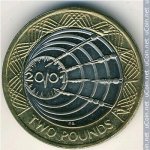 2 фунта 2001 г. Великобритания(5) -1989.8 - реверс
