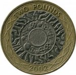 2 фунта 2002 г. Великобритания(5) -1989.8 - реверс