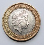 2 фунта 2002 г. Великобритания(5) -1989.8 - реверс