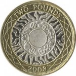  2 фунта 2003 г. Великобритания(5) -1989.8 - реверс