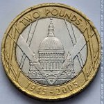 2 фунта 2005 г. Великобритания(5) -1989.8 - реверс