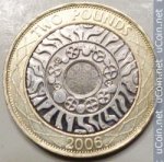 2 фунта 2006 г. Великобритания(5) -1989.8 - реверс