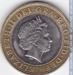 2 фунта 2007 г. Великобритания(5) -1989.8 - аверс