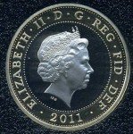 2 фунта 2011 г. Великобритания(5) -1989.8 - аверс
