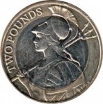 2 фунта 2015 г. Великобритания(5) -1989.8 - реверс