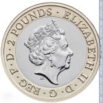 2 фунта 2019 г. Великобритания(5) -1989.8 - аверс