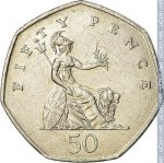 50 пенсов 1997 г. Великобритания(5) -1989.8 - реверс