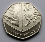 50 пенсов 2015 г. Великобритания(5) -1989.8 - реверс
