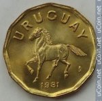10 сентисимо 1981 г. Уругвай(23) -16.2 - реверс
