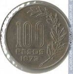 100 песо 1973 г. Уругвай(23) -16.2 - аверс
