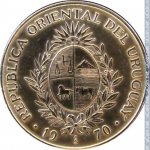 50 песо 1970 г. Уругвай(23) -16.2 - аверс